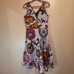 RB Collection New York Brown Floral Dress 12